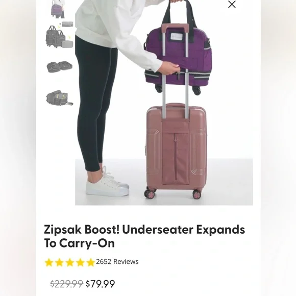 Biaggi zip up expandable bag black - Picture 5 of 7